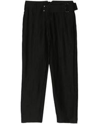 Yohji Yamamoto - Belted Straight-Leg Trousers - Lyst