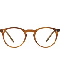 Oliver Peoples - O'Malley Brille mit rundem Gestell - Lyst