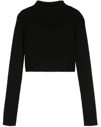 Patrizia Pepe - Cropped Knitted Top - Lyst