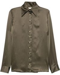 KHAITE - Ivy Silk Shirt - Lyst