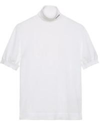 Prada - Short-Sleeve Turtleneck Sweater - Lyst