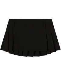 Ambush - Pleated Wool Mini Skirt - Lyst