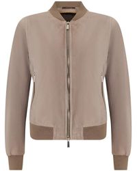 Moorer - Zip-Up Suede Bomber Jacket - Lyst