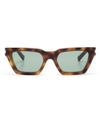 Saint Laurent - Logo-Engraved Cat-Eye Sunglasses - Lyst