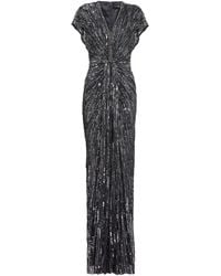 Jenny Packham - Zola スパンコールトリム Vネックマキシドレス - Lyst
