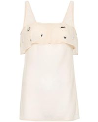 3.1 Phillip Lim - Crystal-Embellished Sheer Tank Top - Lyst