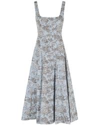 STAUD - Wells Midi Dress - Lyst