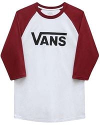 Vans - Logo-Print Raglan-Sleeve T-Shirt - Lyst