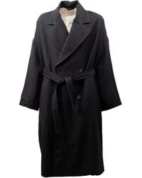 Casey Casey - Belted Double-Breasted Coat - Lyst