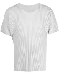 Homme Plissé Issey Miyake - Ribbed Short-Sleeve T-Shirt - Lyst
