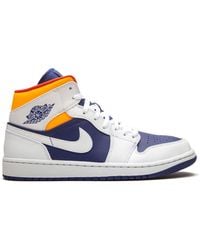 Nike - Sneakers Air 1 Mid Royal Blue/Laser Orange - Lyst