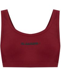 Jil Sander - Logo-Print Scoop-Neck Bra - Lyst