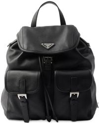 Prada - Medium Leather Backpack - Lyst