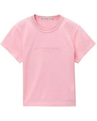Alexander Wang - Embossed-Logo Acid-Wash T-Shirt - Lyst