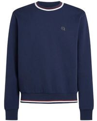 KARL LAGERFELD - Striped Neck Ikon Sweatshirt - Lyst