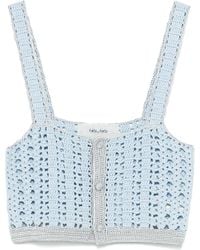 Forte Forte - Top Met Contrasterende Afwerking - Lyst