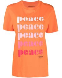 Yves Salomon - Peace-print Cotton T-shirt - Lyst