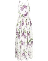 Elie Saab - Cady Floral-print Midi Dress - Lyst