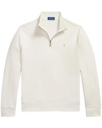 Polo Ralph Lauren - Quarter-Zip Logo-Embroidered Sweater - Lyst