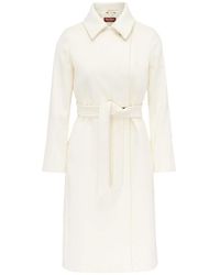 Max Mara - Abrigo De Lana Virgen Con Doble Botonadura Y Cinturón - Lyst