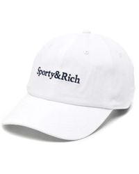 Sporty & Rich - Logo-Embroidered Baseball Cap - Lyst