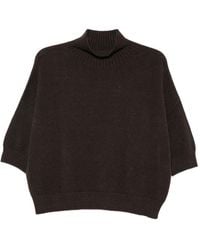 Imperial - High-Neck Short-Sleeve Sweater - Lyst