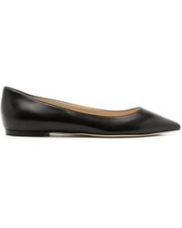 Jimmy Choo - Romy Pointed Leather Ballerina Shoes - Lyst