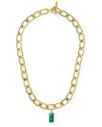 Ottoman Hands - Esme Emerald-Pendant Chain Necklace - Lyst