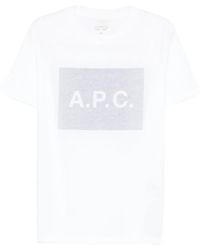 A.P.C. - Rectangular-Shape-Logo T-Shirt - Lyst