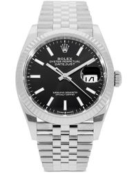 Rolex 2022 Ongedragen Datejust Horloge - Wit