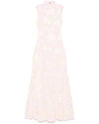 ROTATE BIRGER CHRISTENSEN - Flower Mesch Maxi Dress - Lyst