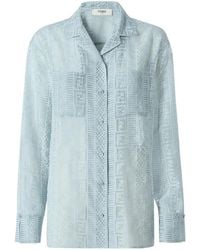 Fendi - Camicia Con Motivo Ff - Lyst