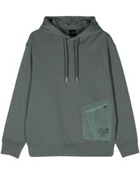Armani Exchange - Logo-embroidered Cotton Hoodie - Lyst