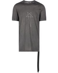 Rick Owens - Level T Strap-Detail T-Shirt - Lyst