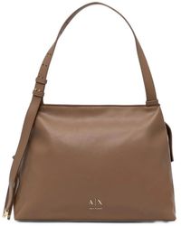 ARMANI EXCHANGE - Logo-Plaque Buckle-Strap Tote Bag - Lyst