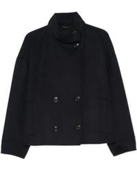 Max Mara - Double-Breasted High-Neck Jacket - Lyst