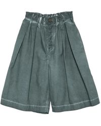 Uma Wang - Pleated Elasticated-Waist Shorts - Lyst