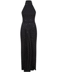 Nissa - Crystal-Embellished Ruched Maxi Dress - Lyst