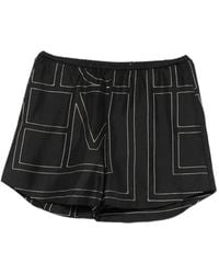 TOTEME - Topstitched Silk Shorts - Lyst