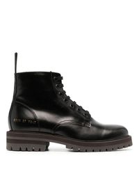 Common Projects - Combat Leather Ankle Boots - Lyst