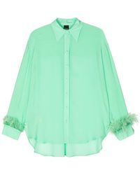 Pinko - Shirt With Feathers - Lyst
