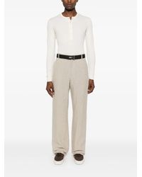 Tom Ford - Fein Geripptes Henley-Oberteil - Lyst