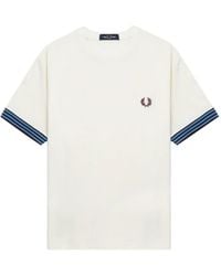 Fred Perry - Logo-Embroidered Cotton T-Shirt - Lyst