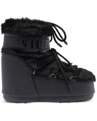 Moon Boot - Schnürstiefel Mit Faux Fur - Lyst