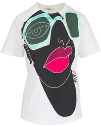 ODEEH - Graphic-Print T-Shirt - Lyst