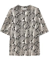 Anine Bing - T-Shirt Effet Peau De Python Délavé - Lyst
