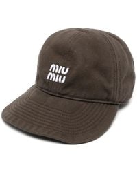 Miu Miu - Logo-Embroidered Drawstring Baseball Cap - Lyst