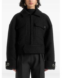 Manière De Voir - Naela Boxy-Fit Cuff-Detail Tweed Jacket - Lyst