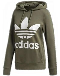 adidas - Adicolor Classics Trefoil Logo-Print Hoodie - Lyst