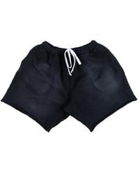 MOOJI MOOJI - Raw-Edge Drawstring Shorts - Lyst